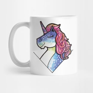 Rainbow Cute Blue Magical Unicorn - Funny Dabbing Unicorns Mug